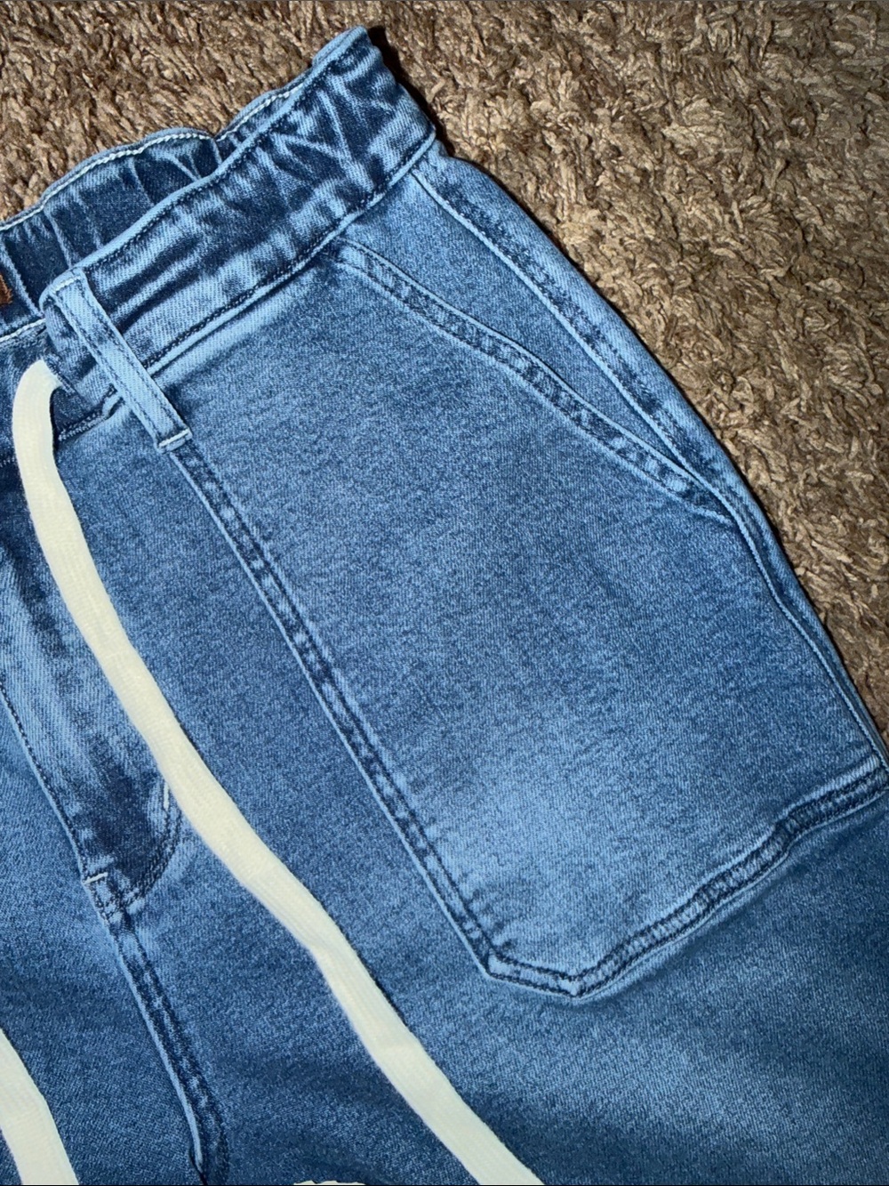 Judy Blue women’s denim tie front Elastic Waist joggers 14W - Picture 5 of 5